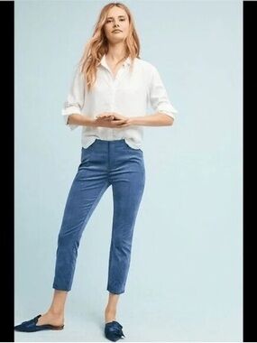Anthropologie the essential snook blue high rise women’s pants size 14